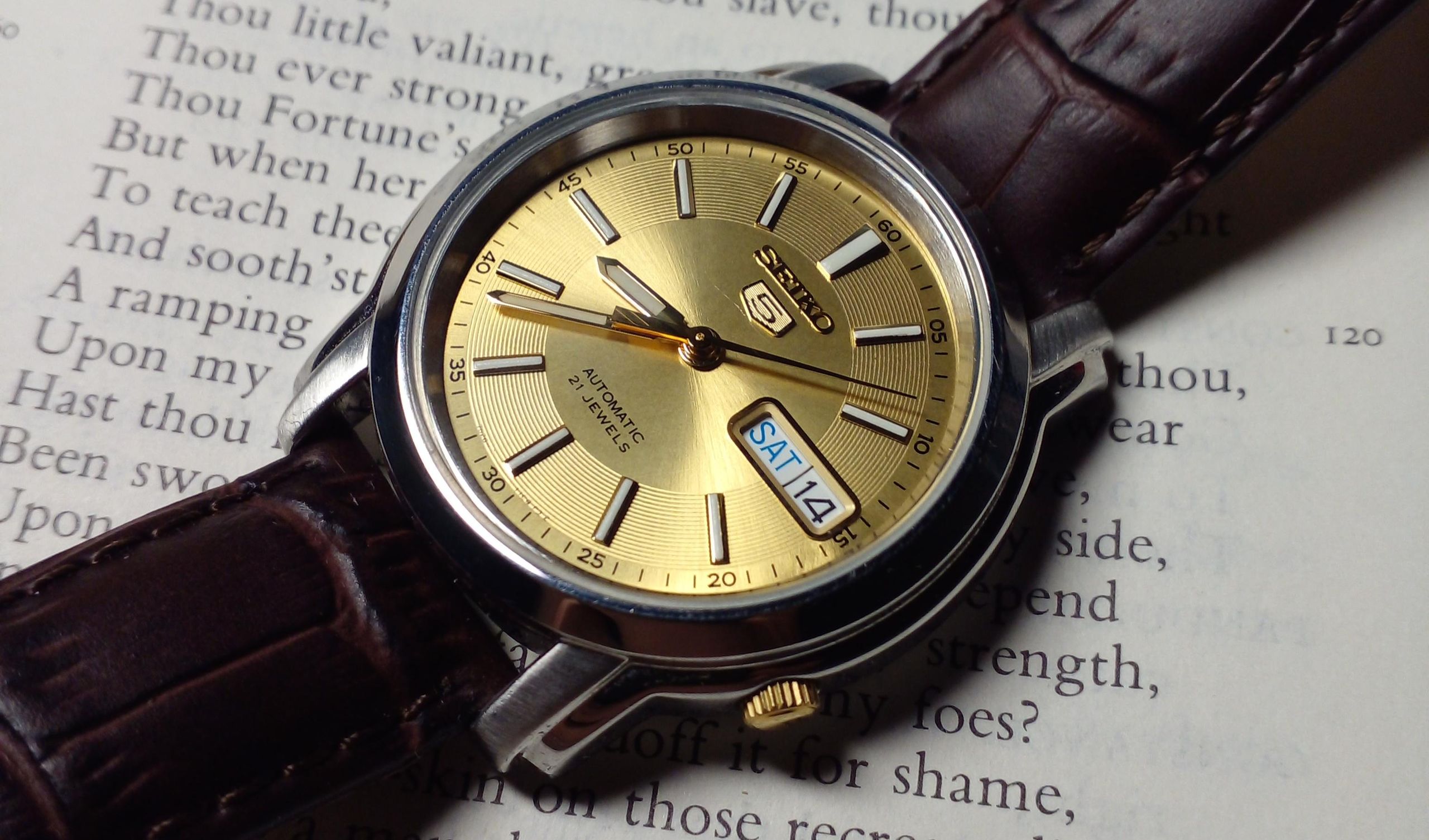 SEIKO5 SNKL81K1 自動巻き デイデイト 稼働品 腕周り約18cm 初回限定お 