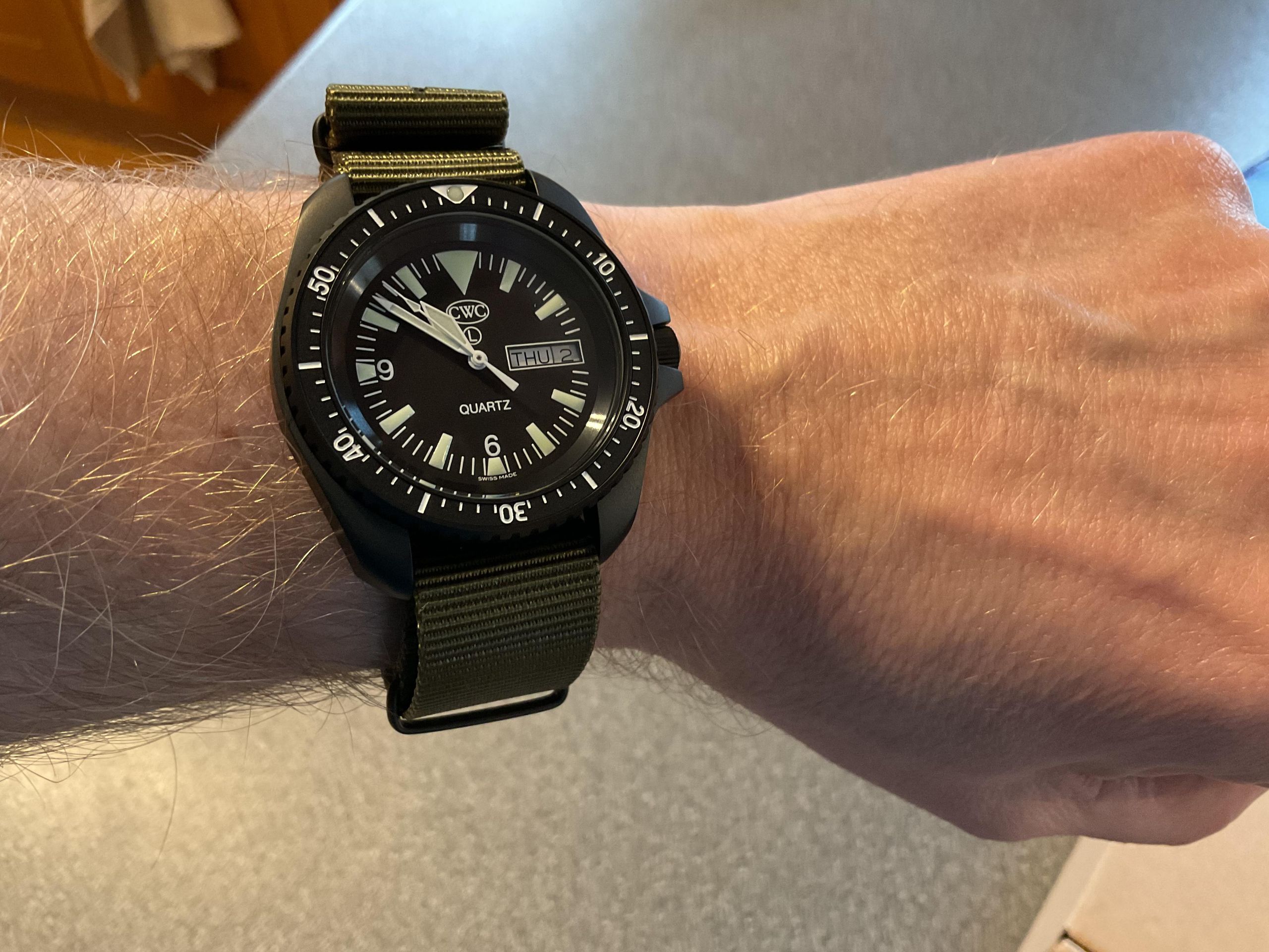 Cwc Dive Watch On Wrist CWC SBS Quartz Diver WatchCrunch