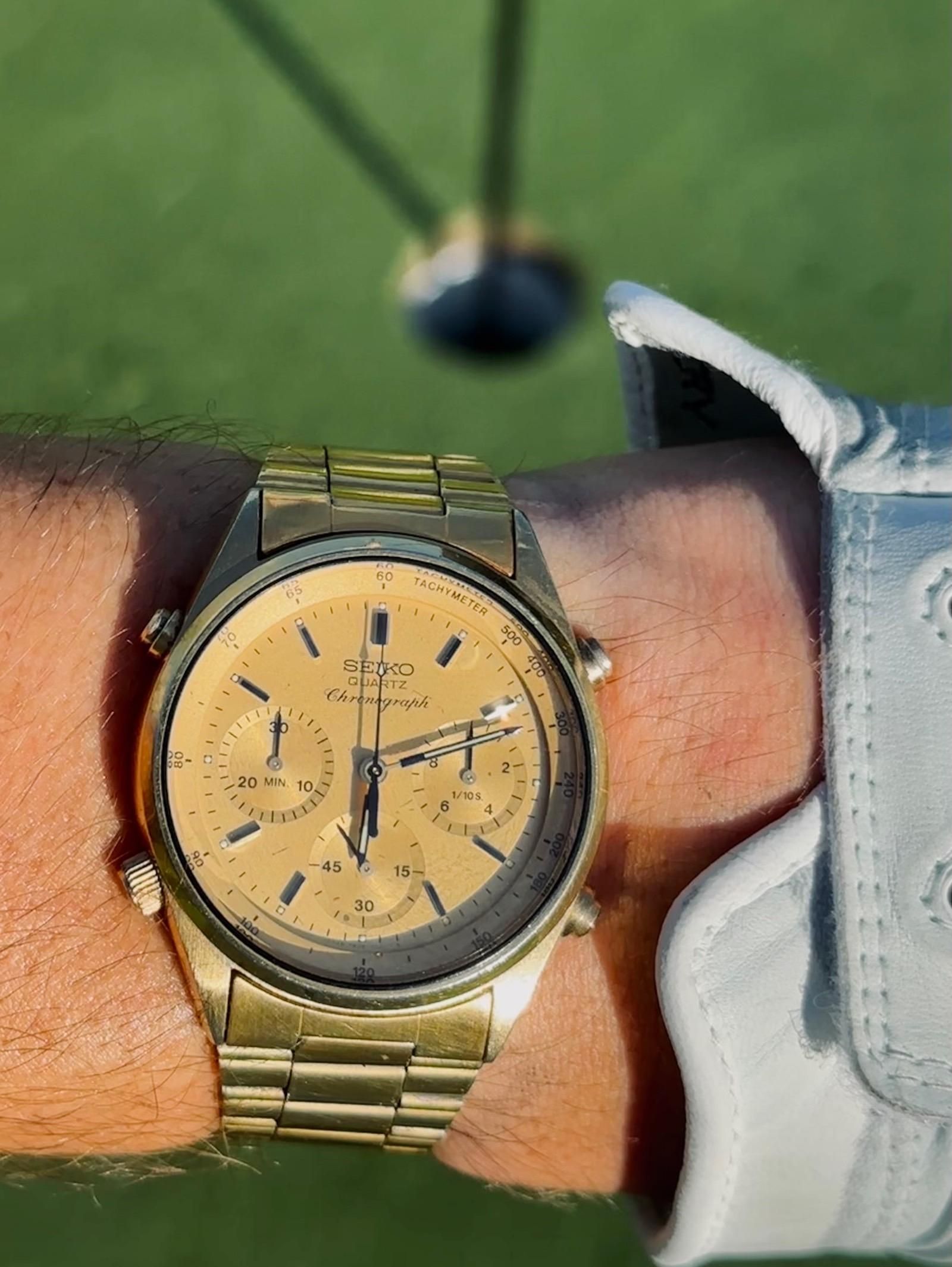 Golf with my grand father's Seiko Chronograph | WatchCrunch