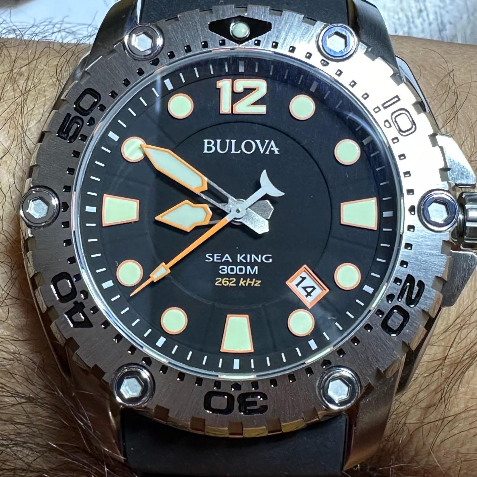 Bulova Sea King Professional Dive Analog Quartz - Black Dial