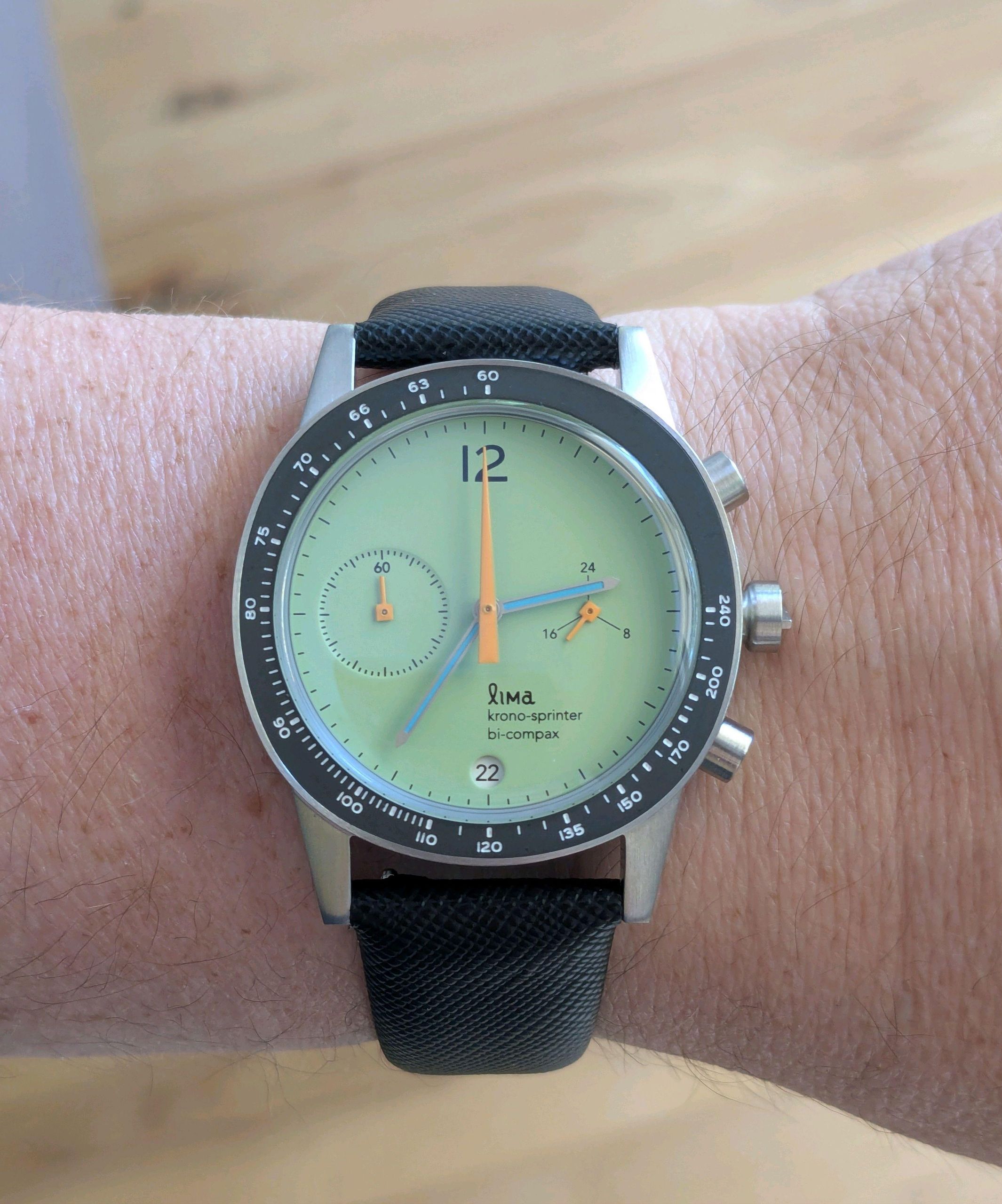 NWA Lima Kronosprinter in Vespa Green | WatchCrunch