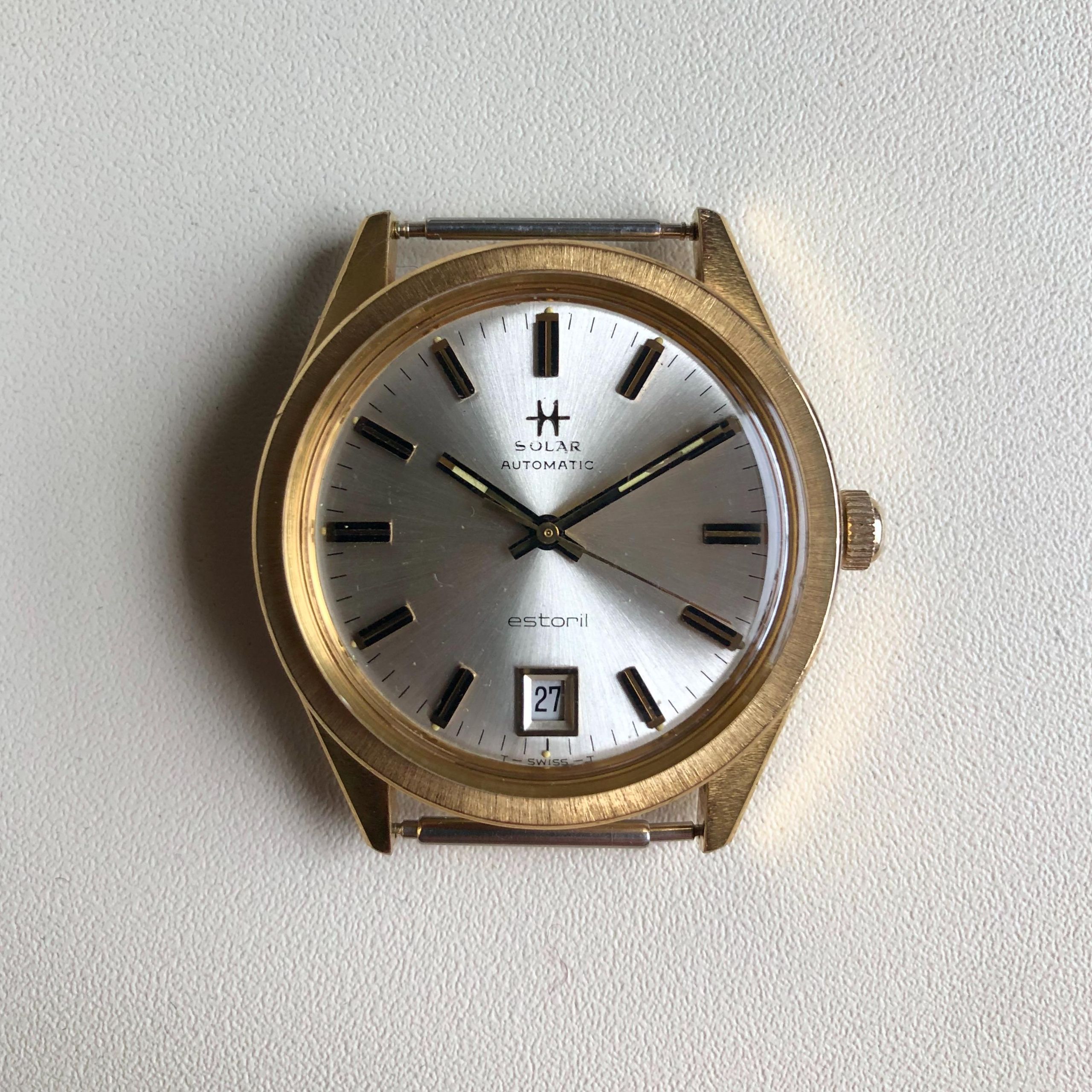中古品　ラック HAMILTON ハミルトン エストリル Estoril 0 Date - 腕時計 64003-4