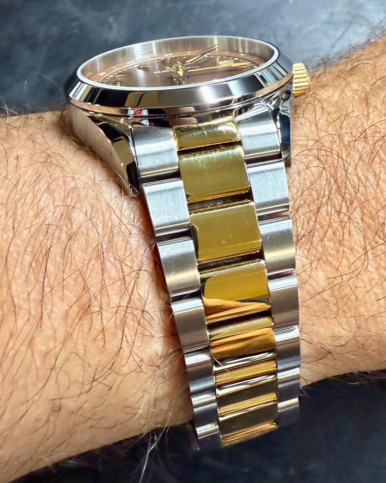 The Prosperity U. LLC TwoToned Logo Bracelet Watch NWA: Maystone Prosperity GMT - Golden Eagle | WatchCrunch main image 2