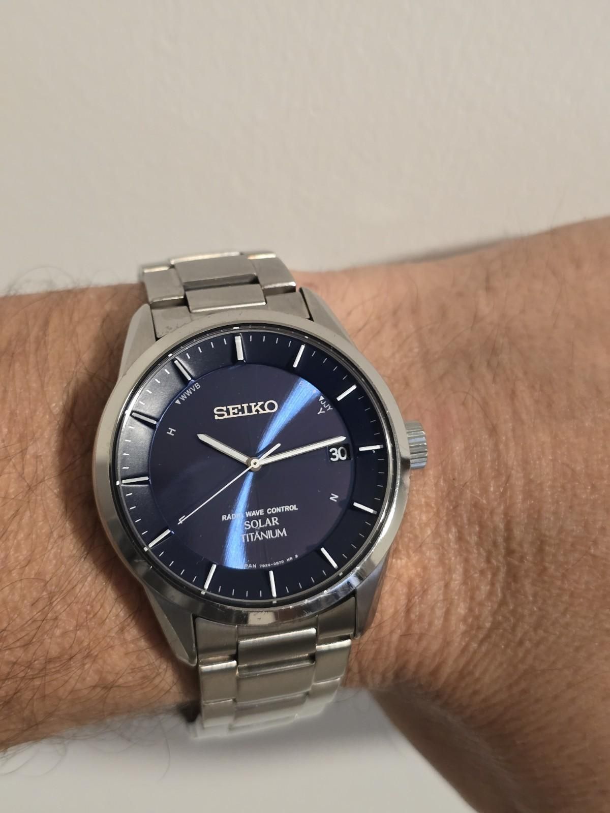 Seiko Spirit Sbtm169 Jdm Solar Radio Titanium Blue Dial 38Mm - Us