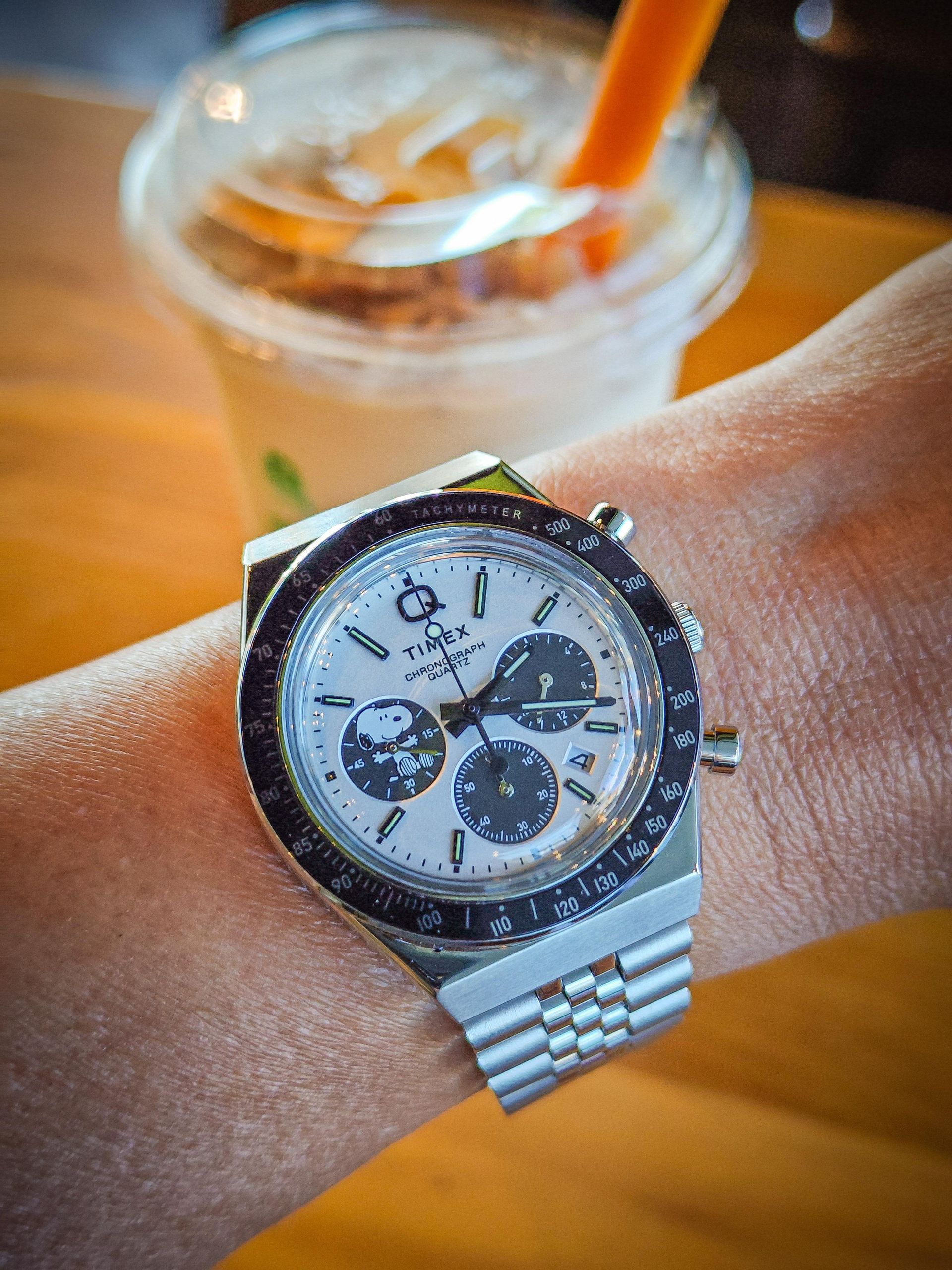 稼働 SNOOPY 腕時計 クリスタルタイム Limited 2001 432 Timex X Snoopy Chronograph! Omega Speedmaster killer