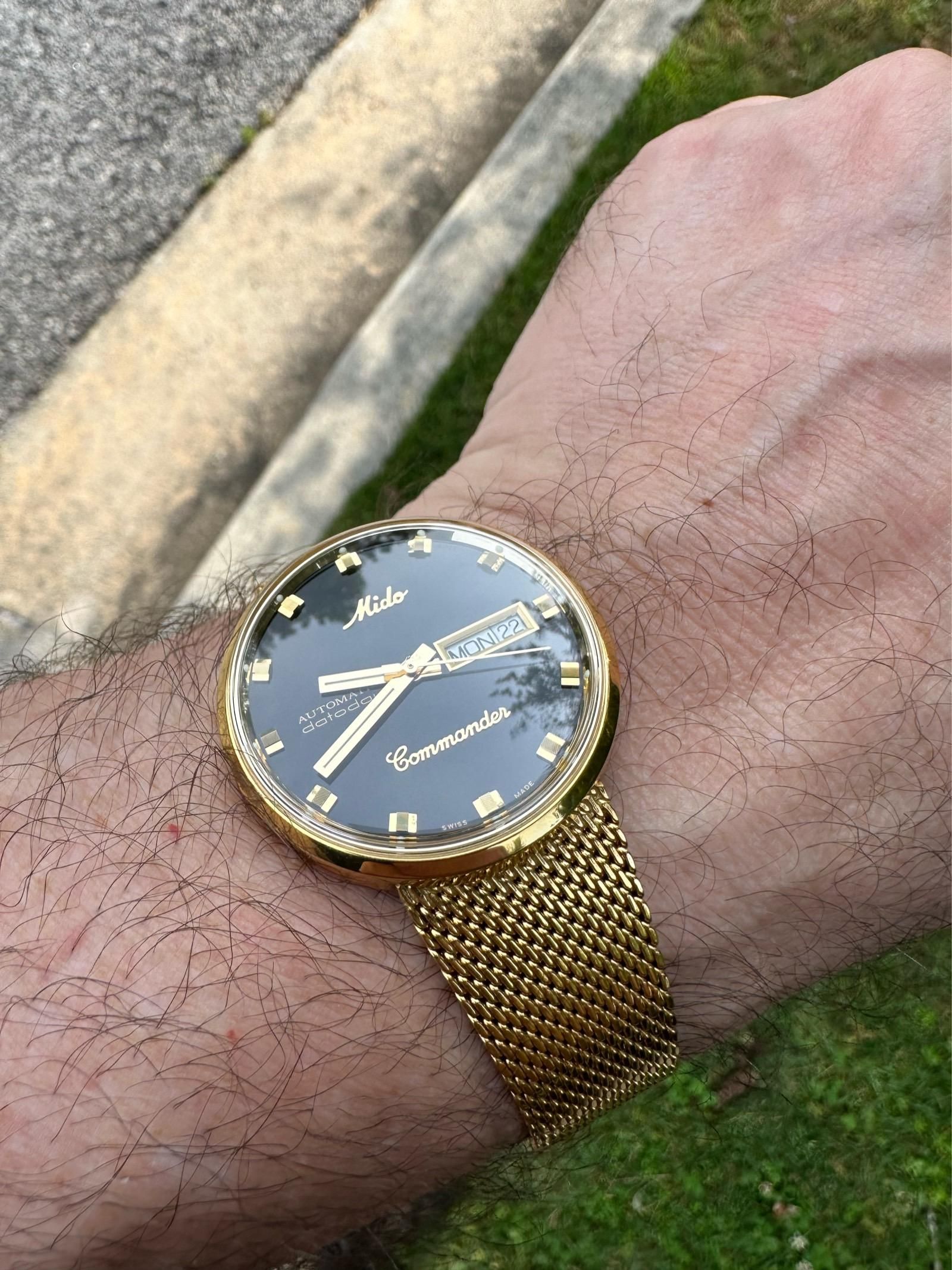 MIDO コマンダー ゴールド コンビ ウォッチ Commander Gold MIDO dial