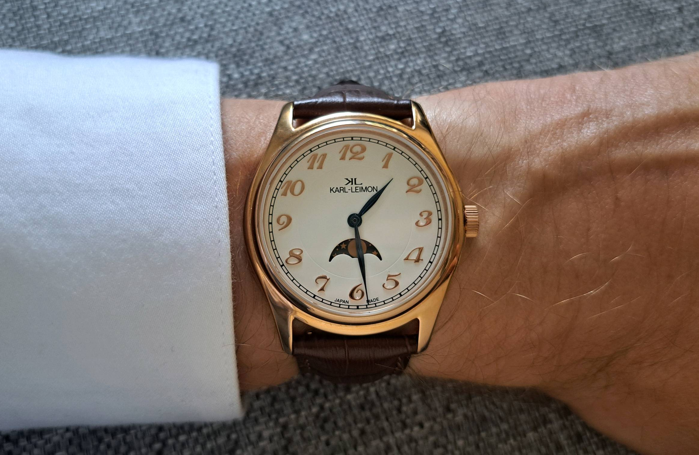 KARL-LEIMON Classic Simplicity II Gold White | WatchCrunch