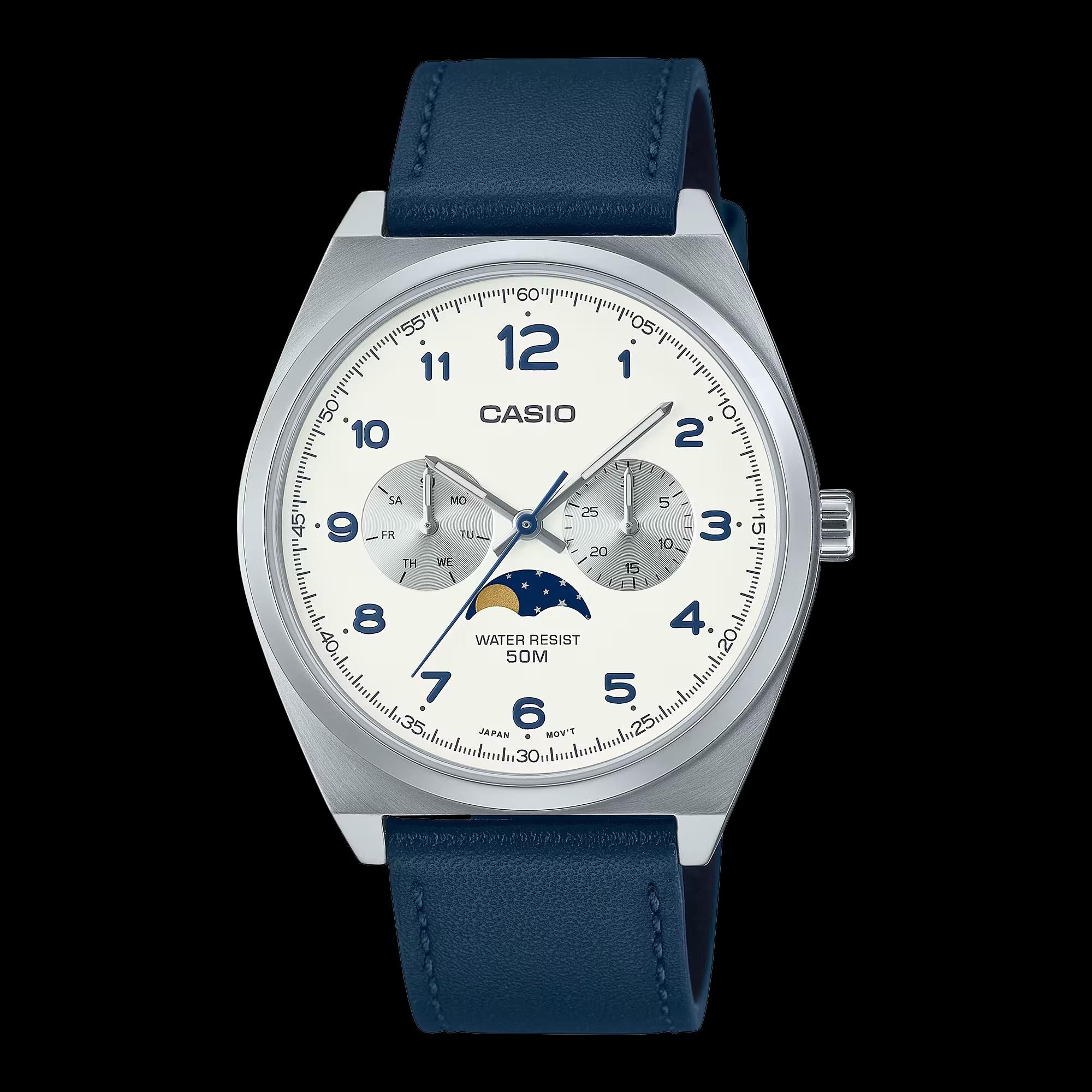 CASIO COLLECTION Mod. MOONPHASES - LEATHER, BRONZE