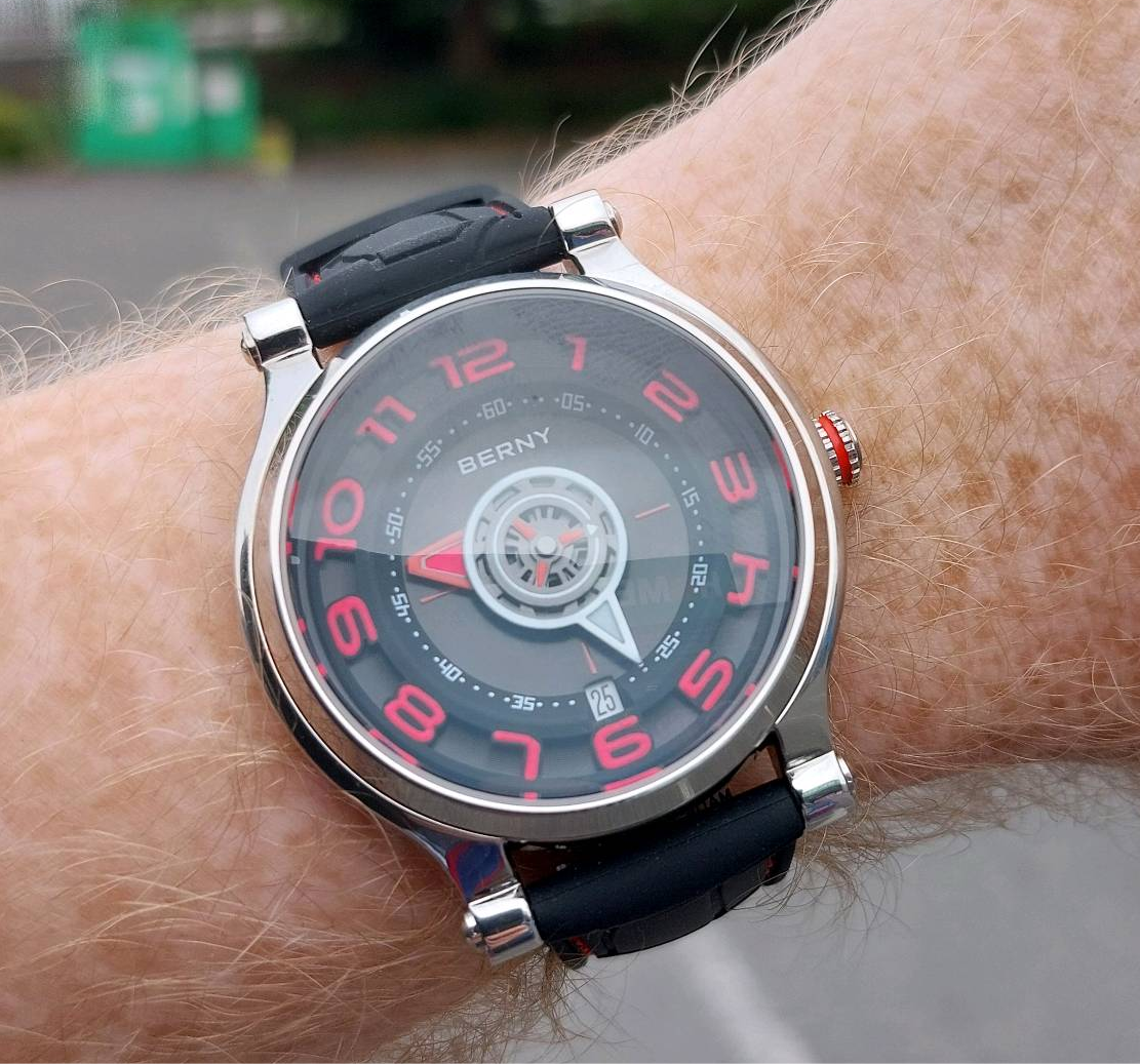 BERNY メンズ 機械式腕時計 自動巻き AM053VM-A1 腕時計 Berny Watch 