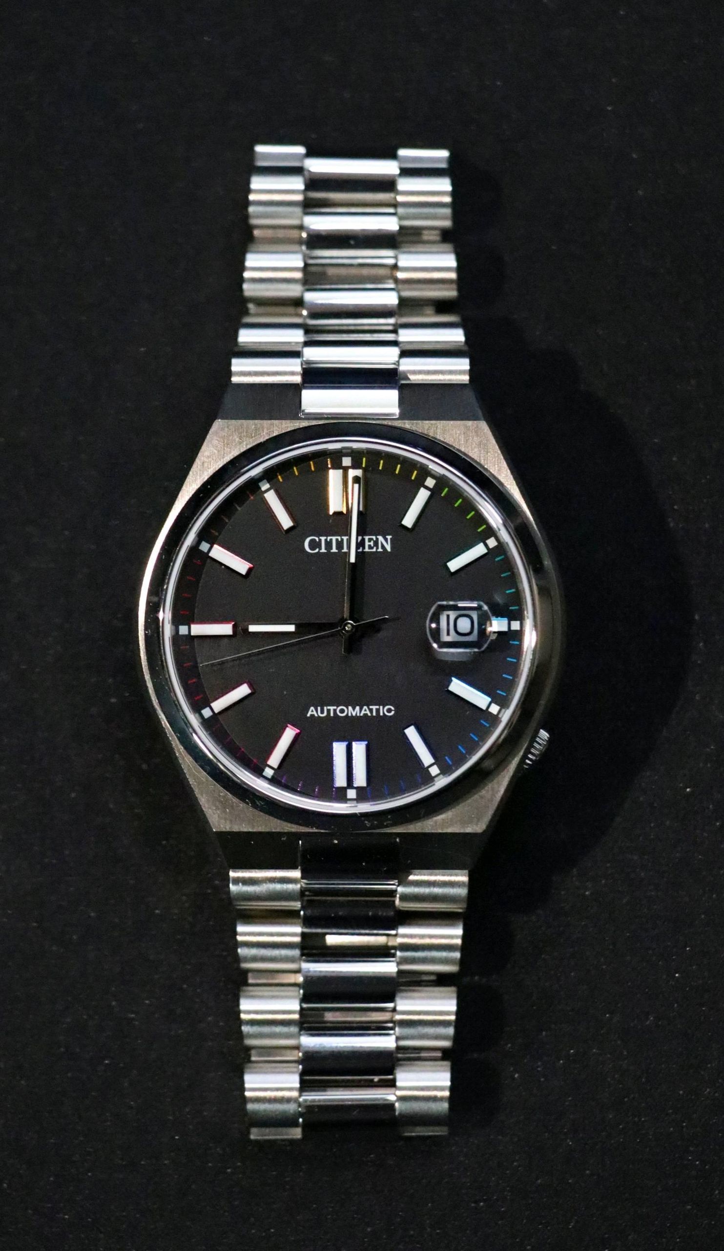 CITIZEN TSUYOSA collection ブラックレインボー Citizen | Tsuyosa Automatic Rainbow Hours Black Dial | Steel Bracelet