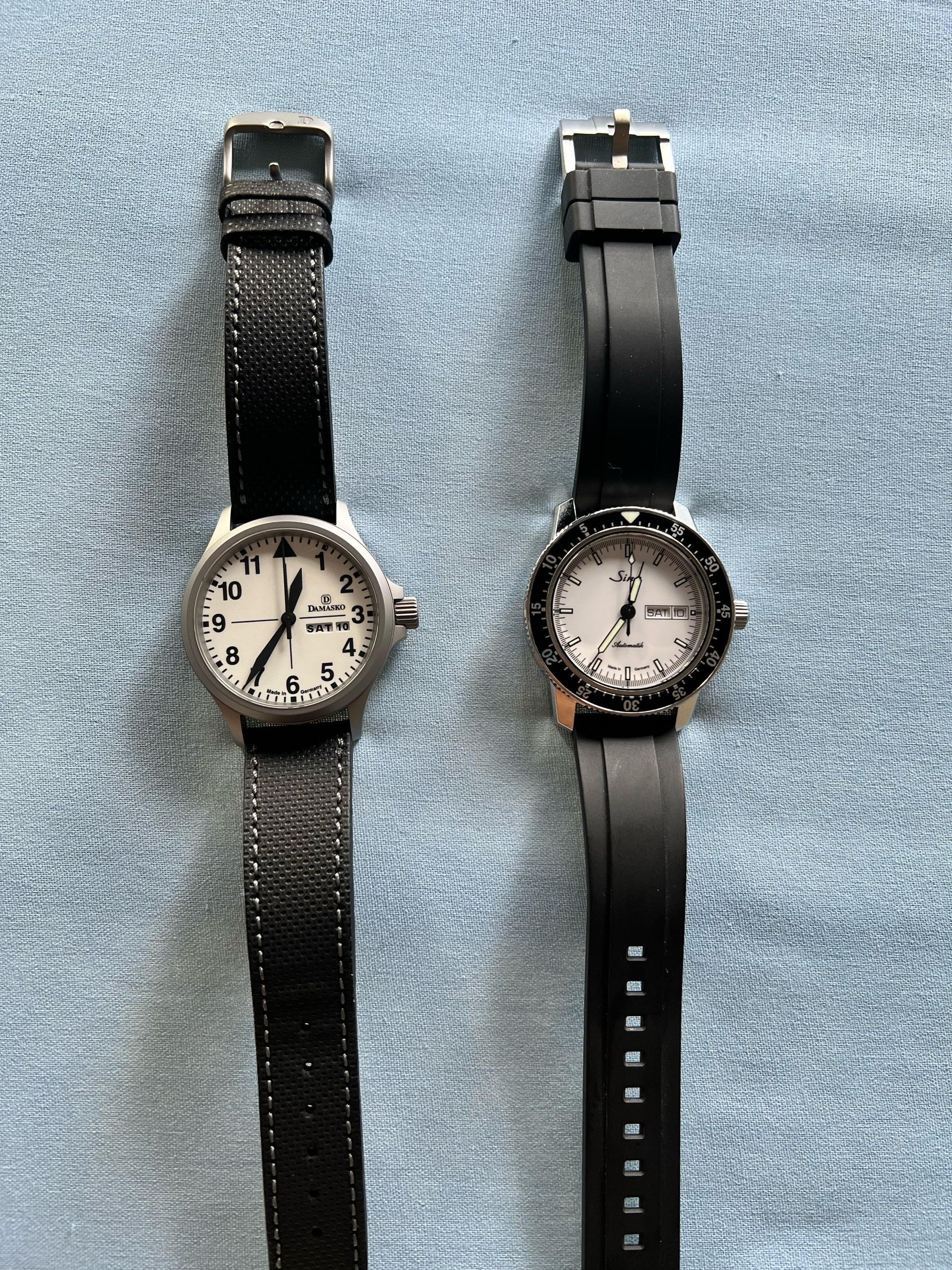 テルコ Damasko Chronograph Watch DC57BK Swiss Valjoux 7750 with 12-hour
