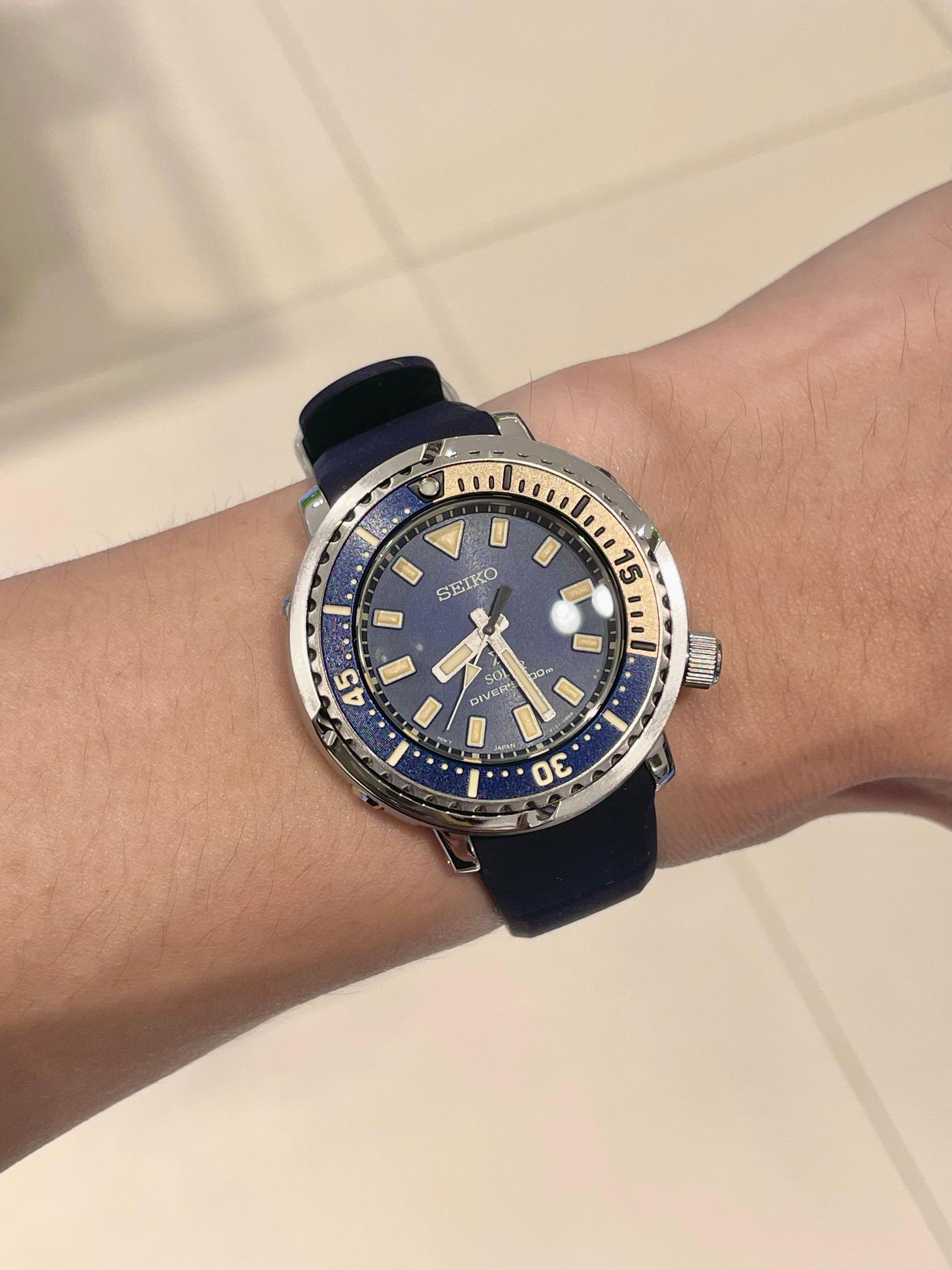 Padi Wrist Seiko Prospex Solar Diver Sne Tiny Dive Watch! Seiko