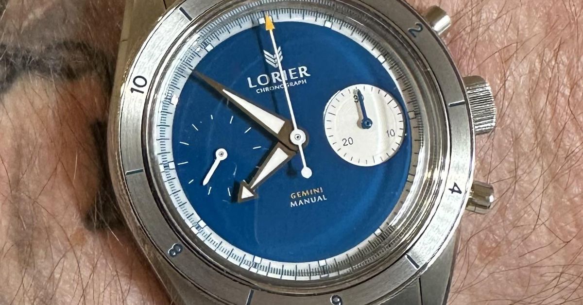 Limited Edition Lorier x Worn & Wound Gemini hand-wound bicompax