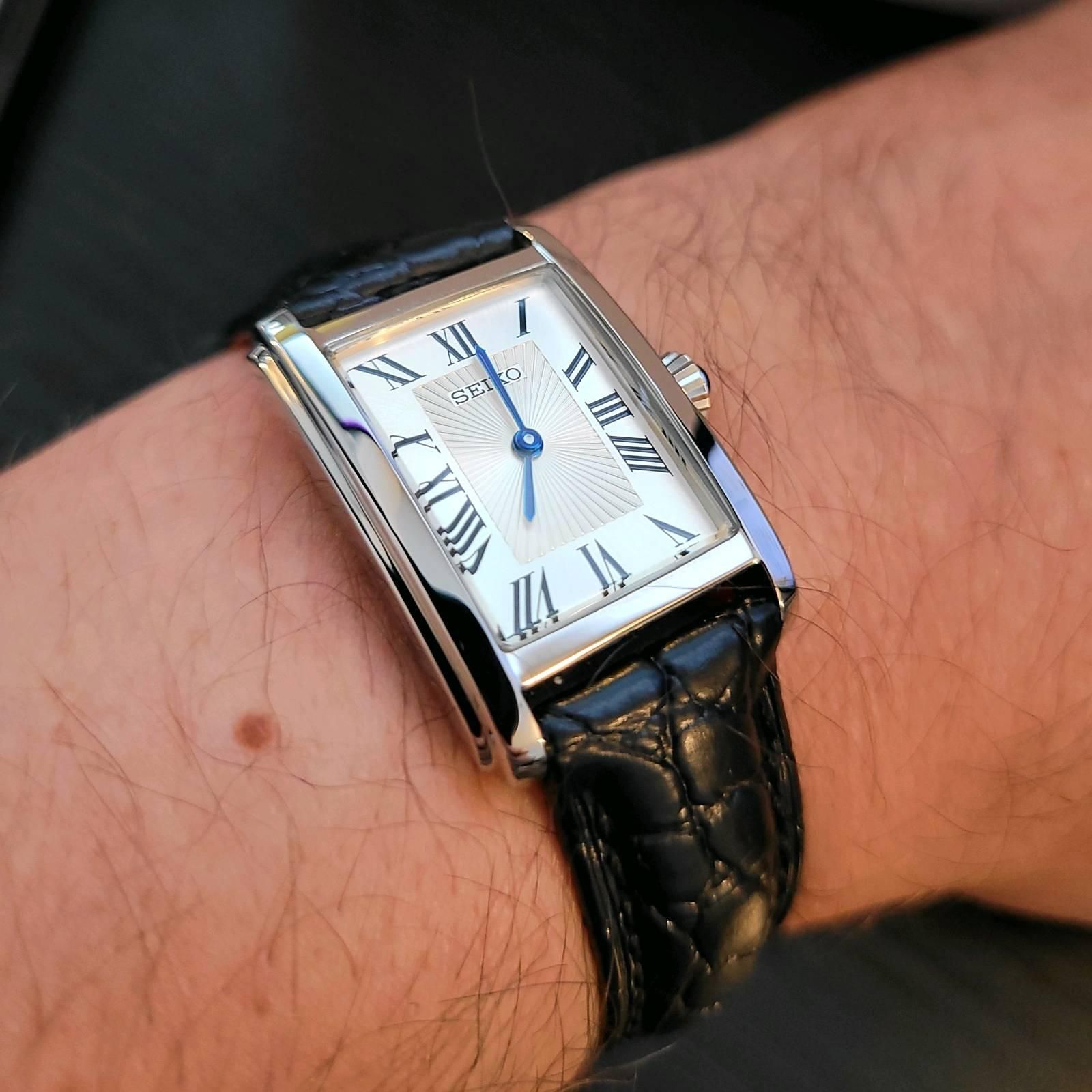 Seiko Tank Style Watch Men\