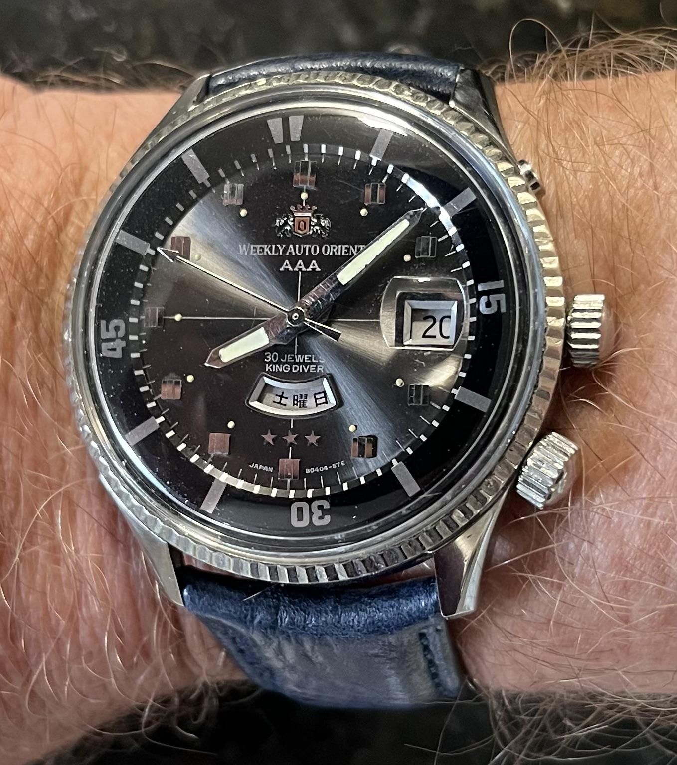 1960s Orient AAA Deluxe Weekly Auto King Diver | WatchCrunch