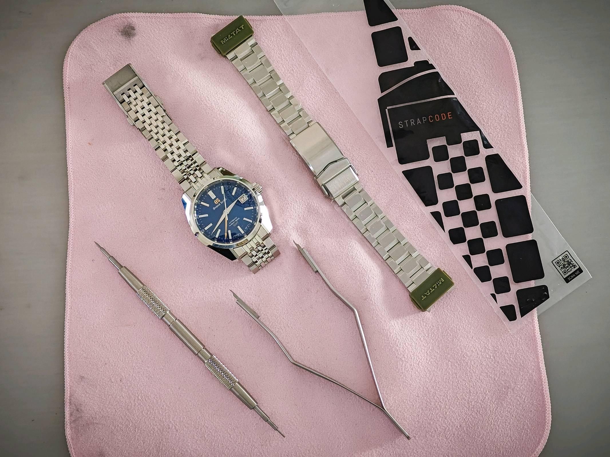 New Strapcode bracelet on Grand Seiko GMT | WatchCrunch