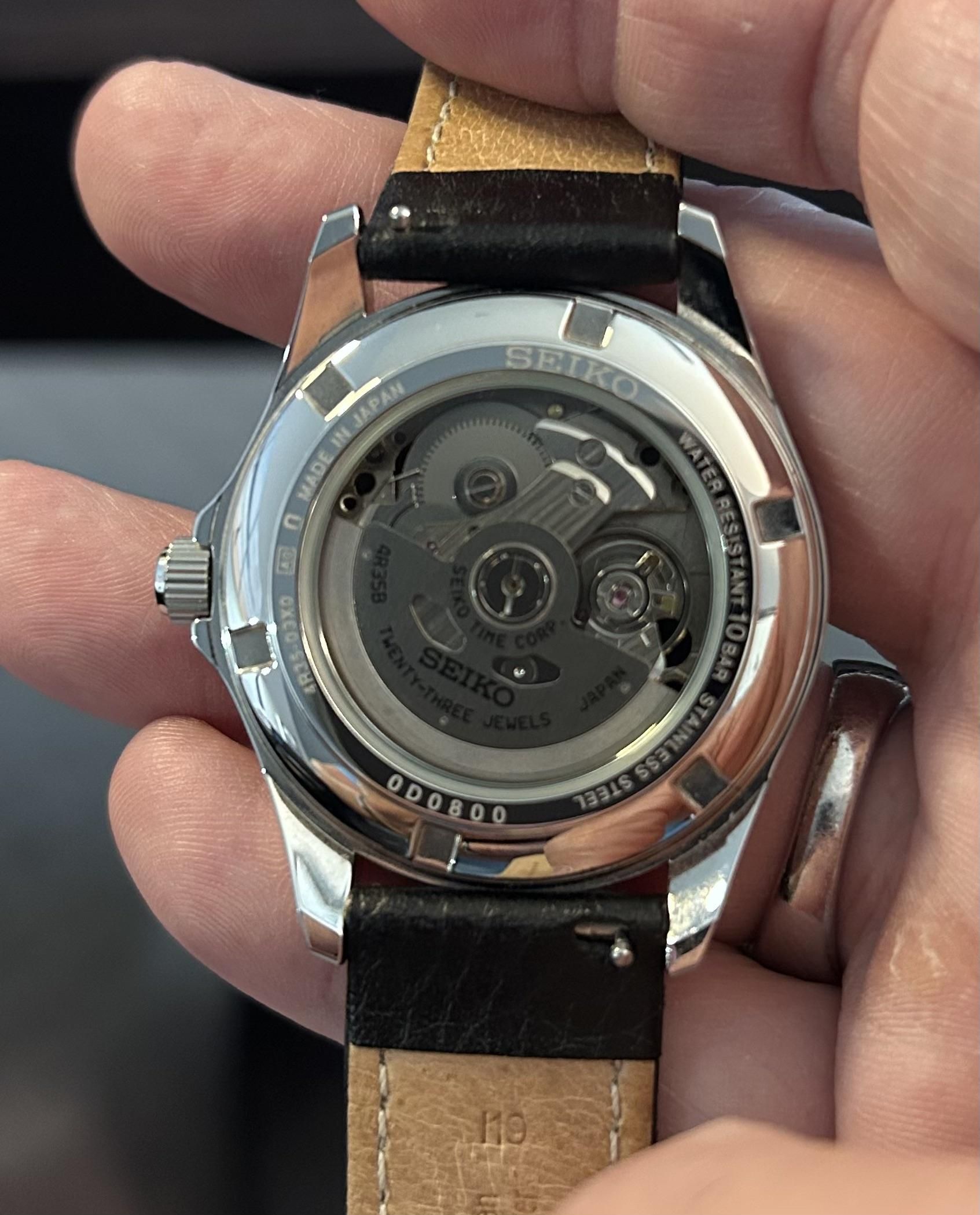美品】SEIKO セイコー AT 自動巻き 4R35-03X0 ラウンド デイト 