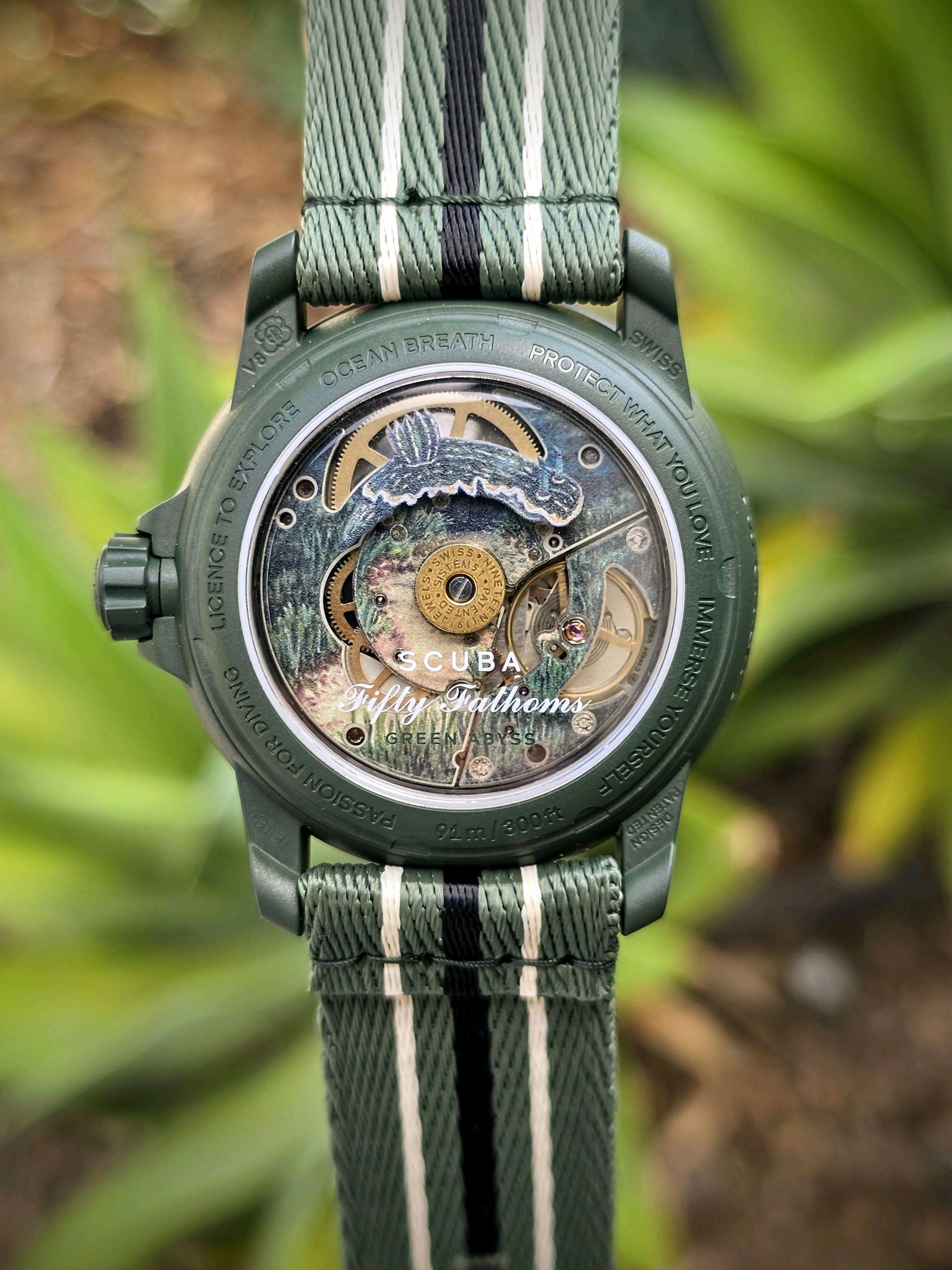 Blancpain x Swatch Fifty Fathoms Green Abyss | WatchCrunch